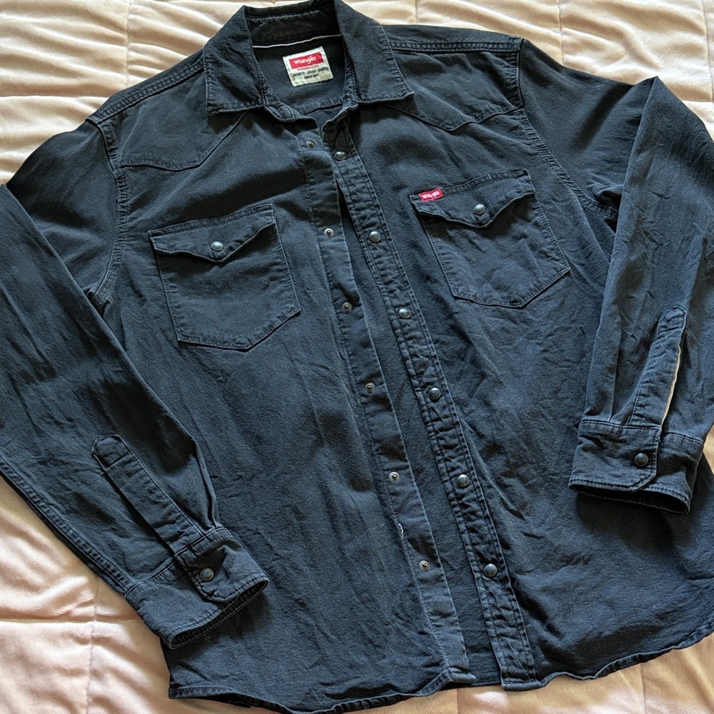 Wrangler denim snap shirt